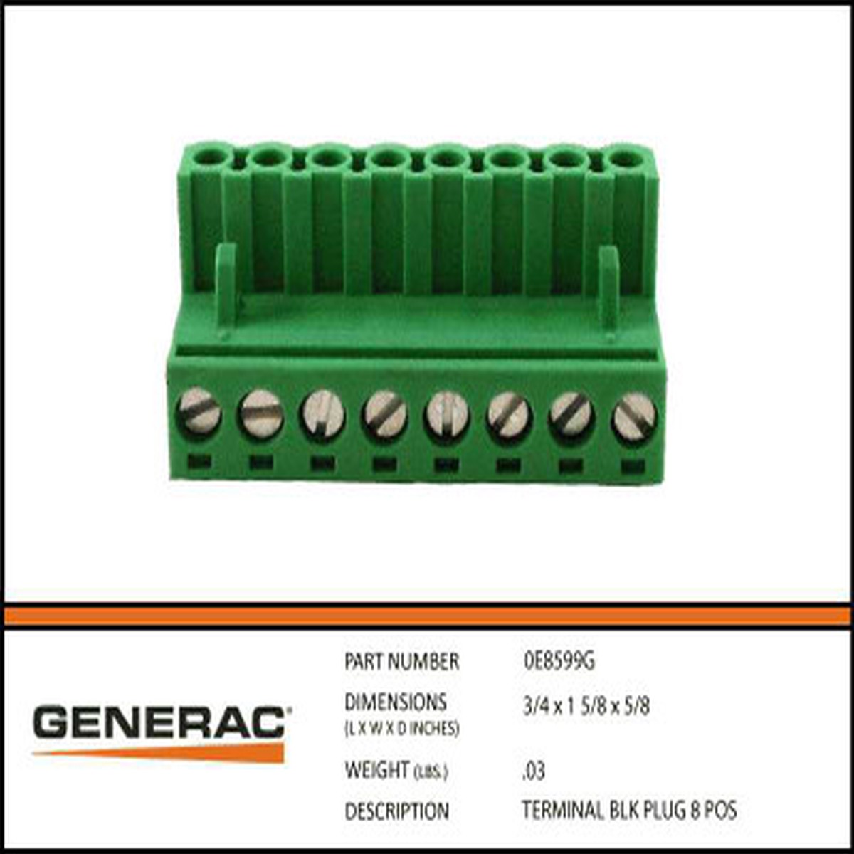 Terminal Blk Plug 8 Pos