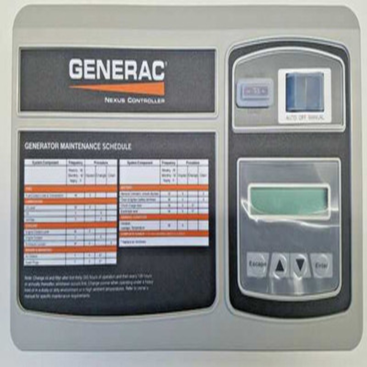 Generac 0H7668DSRV Nexus Control Panel
