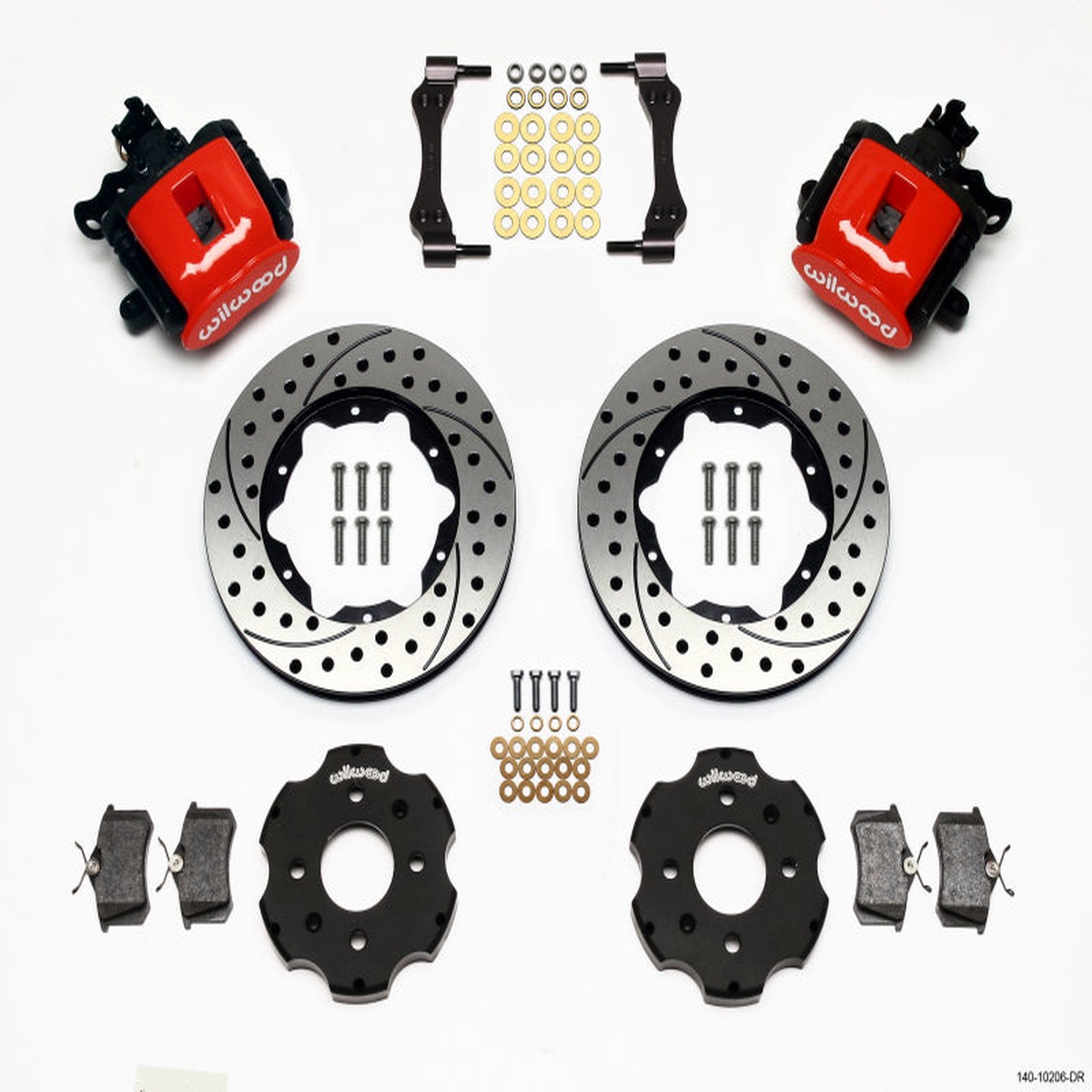 Hot Sale Wilwood Combination Parking Brake Rear Kit 11.00in Drilled Red Civic / Integra Disc 2.39 Hub Offset