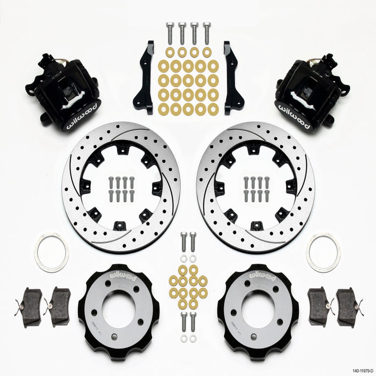 New Arrival Wilwood Combination Parking Brake Rear Kit 12.19in Drilled 2006-Up Civic / CRZ