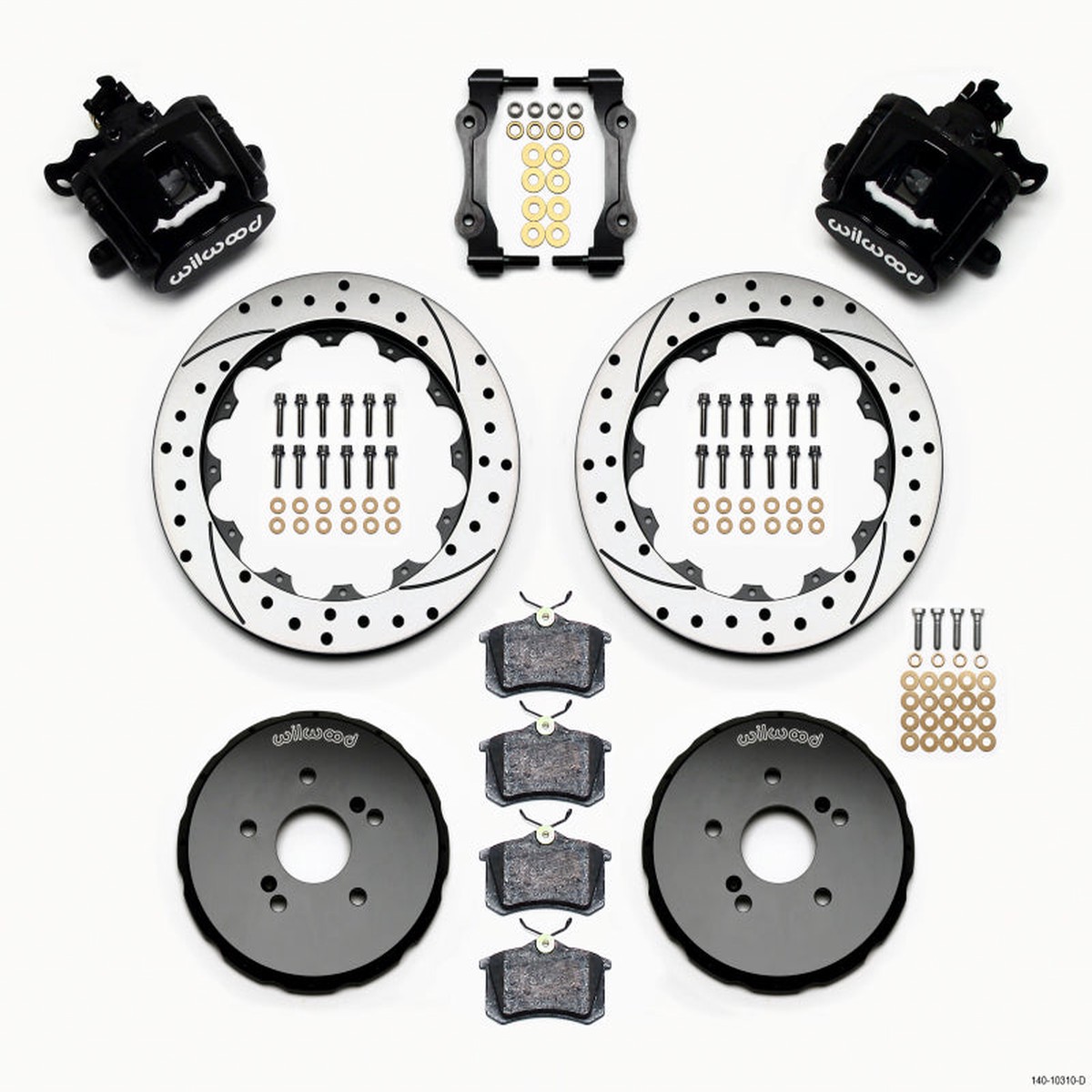 New Arrival Wilwood Combination Parking Brake Rear Kit 12.88in Drilled Honda S2000