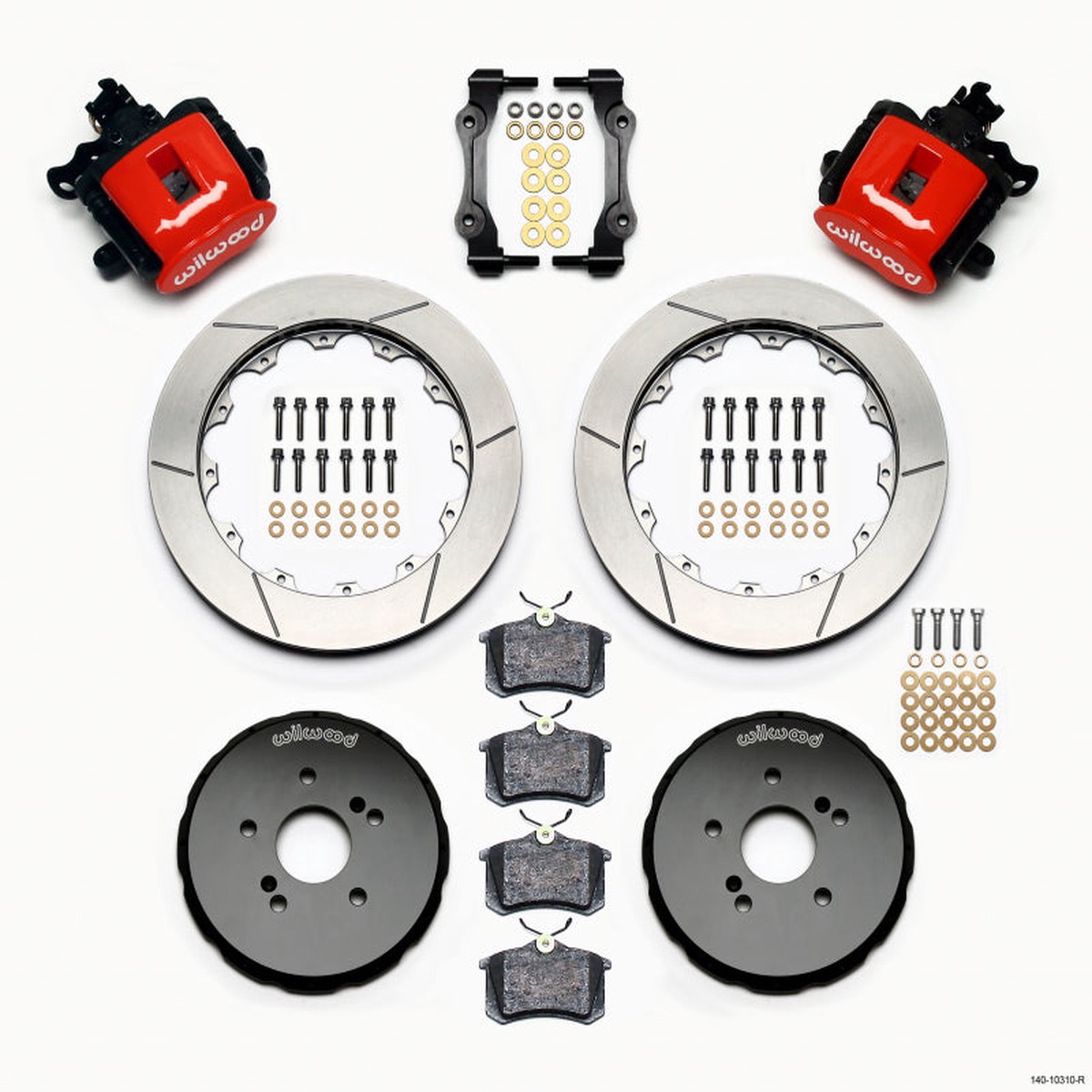 New Arrival Wilwood Combination Parking Brake Rear Kit 12.88in Red Honda S2000