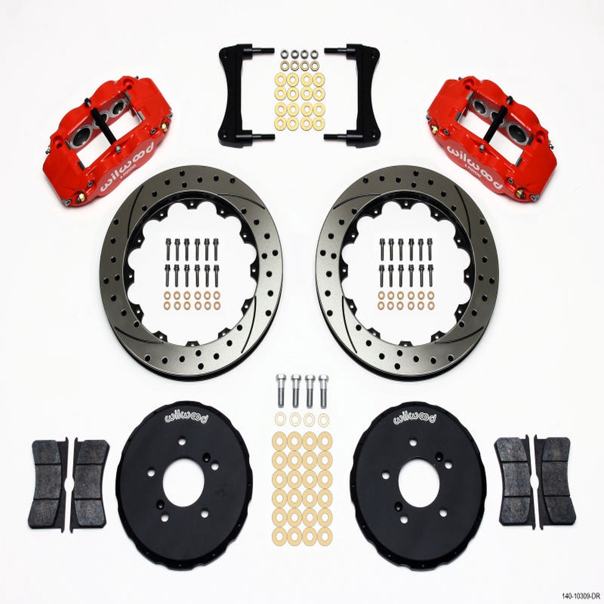 New Arrival Wilwood Narrow Superlite 6R Front Hat Kit 12.88in Drill Red Honda S2000