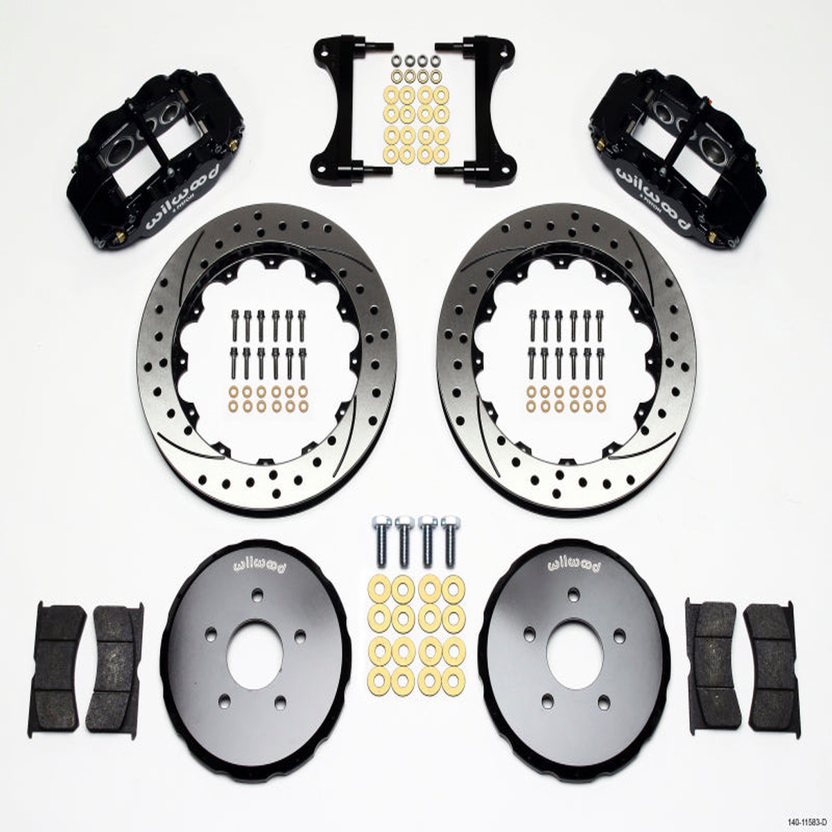 New Arrival Wilwood Narrow Superlite 6R Front Hat Kit 13.06in Drilled Nissan 370Z/Fiti G37
