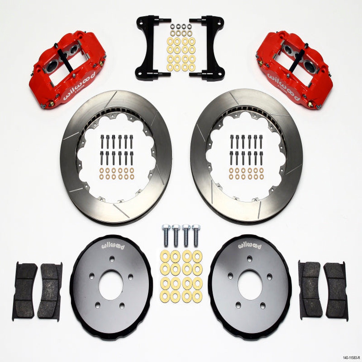 New Arrival Wilwood Narrow Superlite 6R Front Hat Kit 13.06in Red Nissan 370Z/Fiti G37