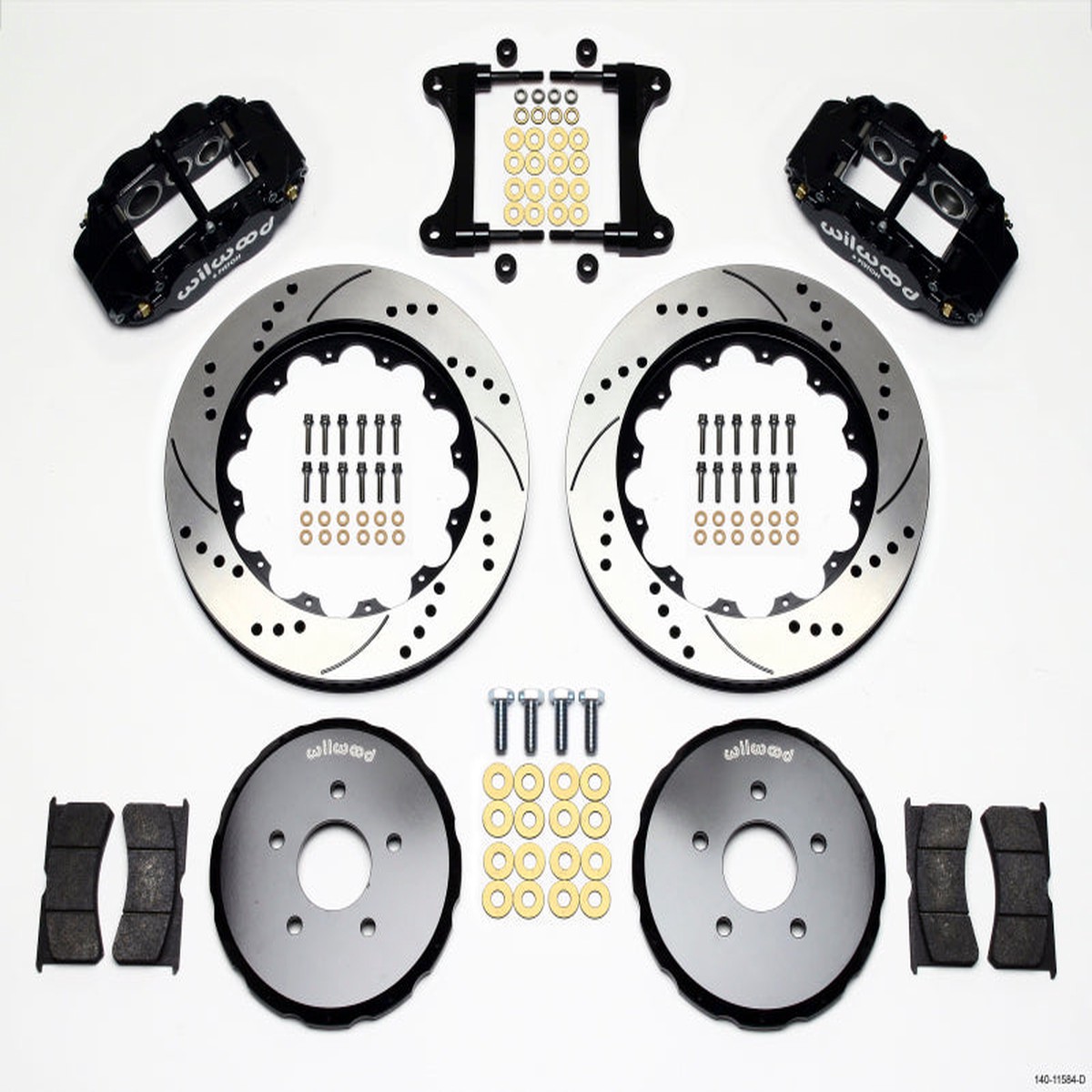 New Arrival Wilwood Narrow Superlite 6R Front Hat Kit 14.00in Drilled Nissan 370Z/Fiti G37