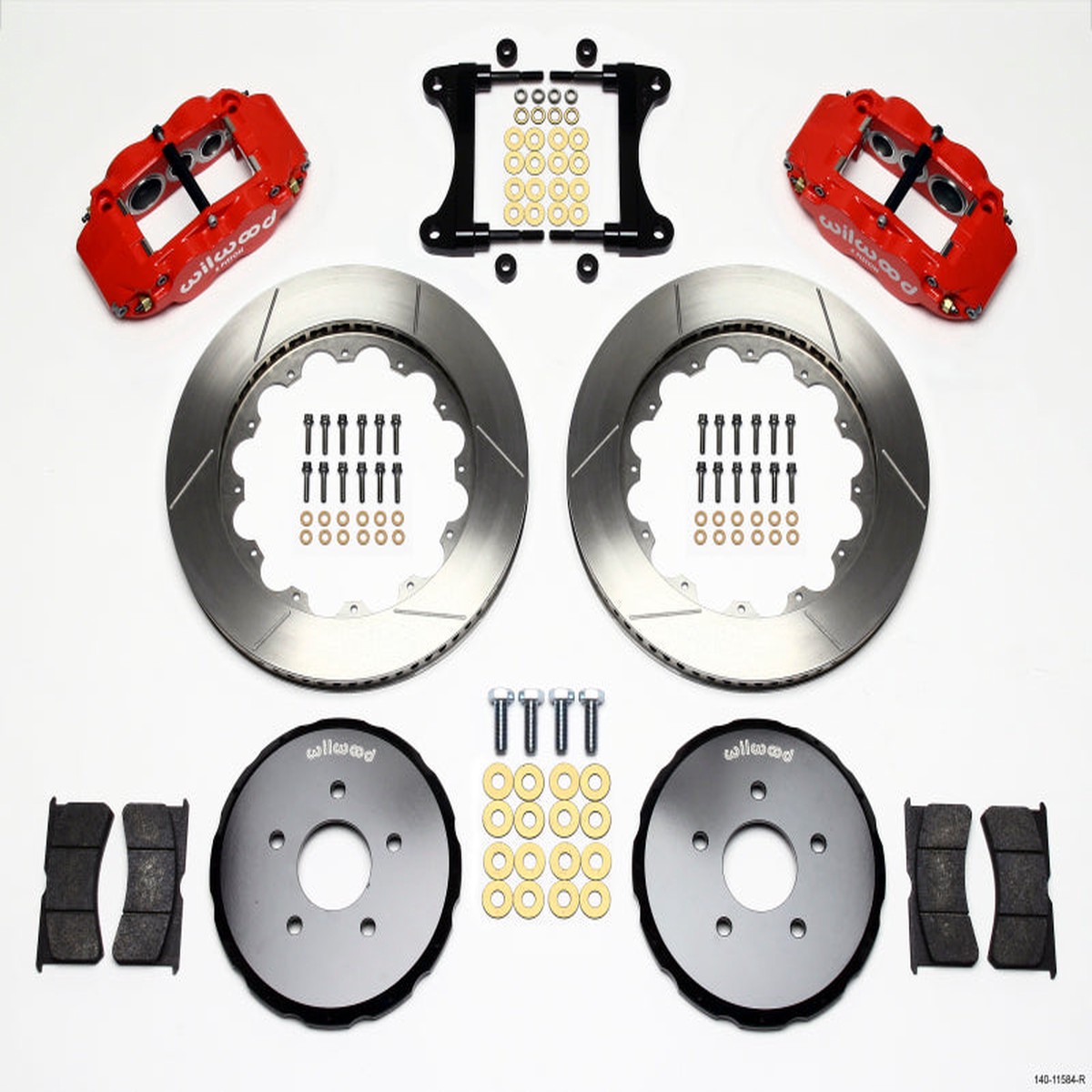 New Arrival Wilwood Narrow Superlite 6R Front Hat Kit 14.00in Red Nissan 370Z/Fiti G37