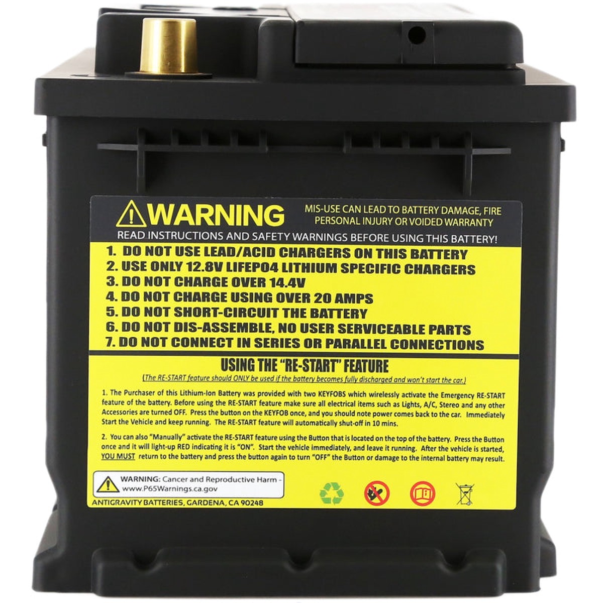 New Arrival Antigravity H7/Group 94R Lithium Car Battery w/Re-Start