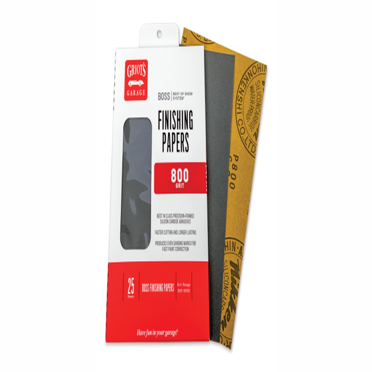 Griots Garage BOSS Finishing Papers - 800g - 5 .5in x 9in (25 Sheets)